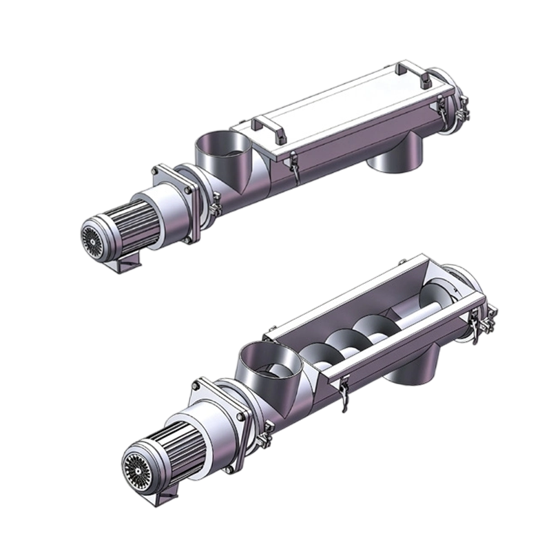 Transportador de tornillo horizontal en forma de U